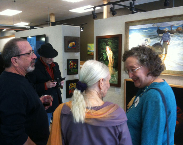 The Annual Forgery Show, the opening reception at Snow Creek Studios.