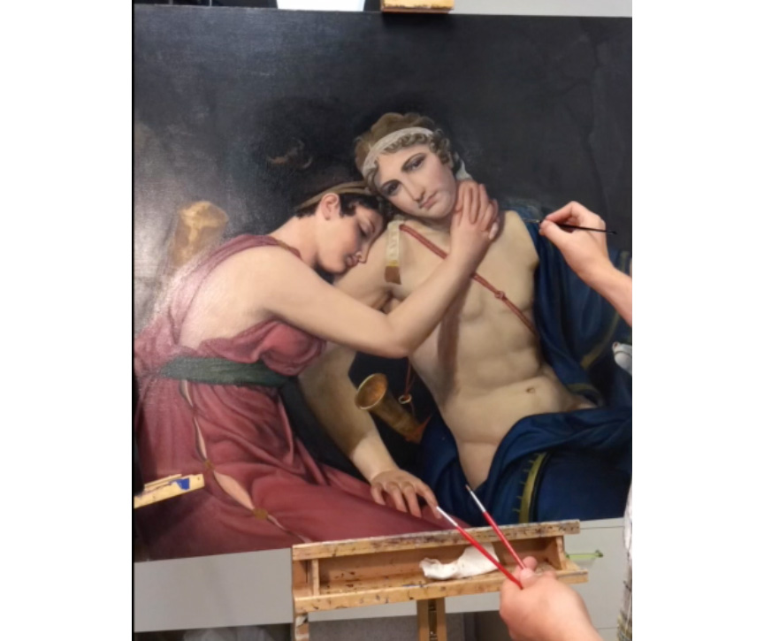 Dustin Bonivert forging Jacques Louis David’s painting