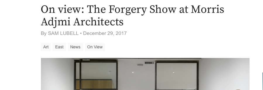The Forgery Show at Morris Adjmi Architects